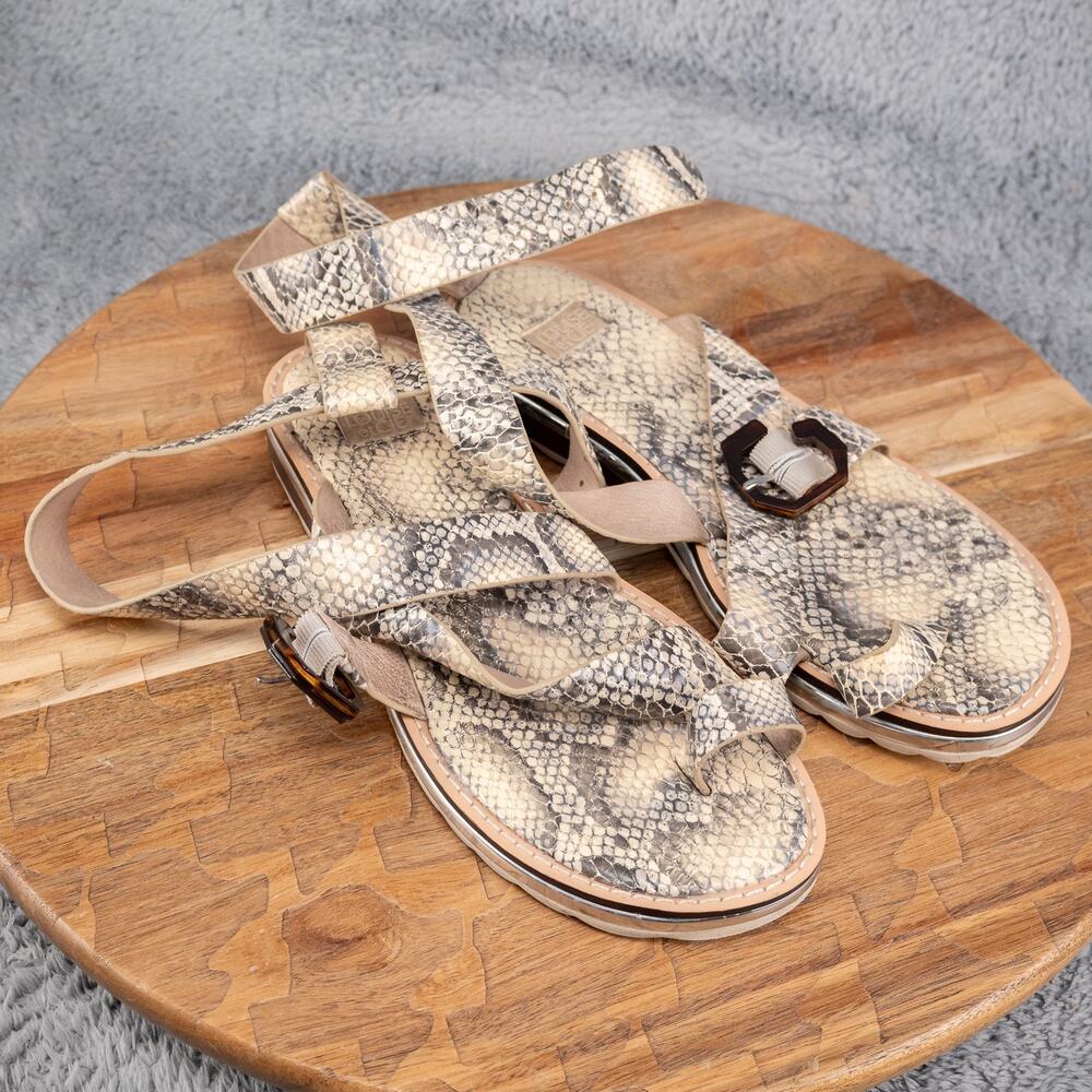 Louise et Cie Women's Snakeskin Strappy Sandals‎ Size 8